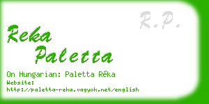 reka paletta business card